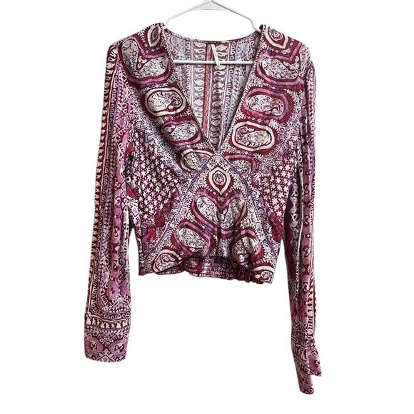 Free People Tops - Free People Wild & Free Paisley Crop Top Medium